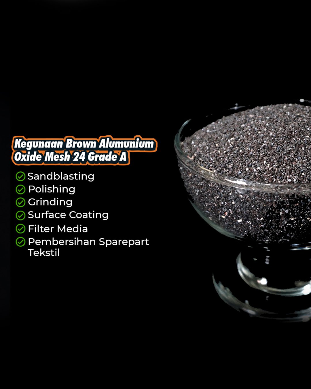 BROWN ALUMINIUM OXIDE GRADE C MESH 24 - Gambar 4