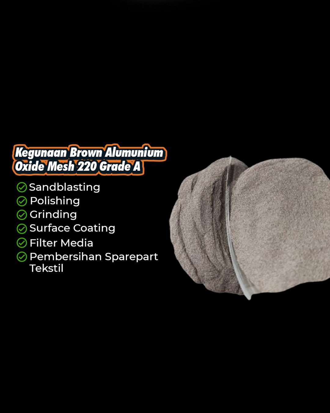 WHITE ALUMINIUM OXIDE MESH 280 SANDBLASTING PURFEQU - Gambar 4