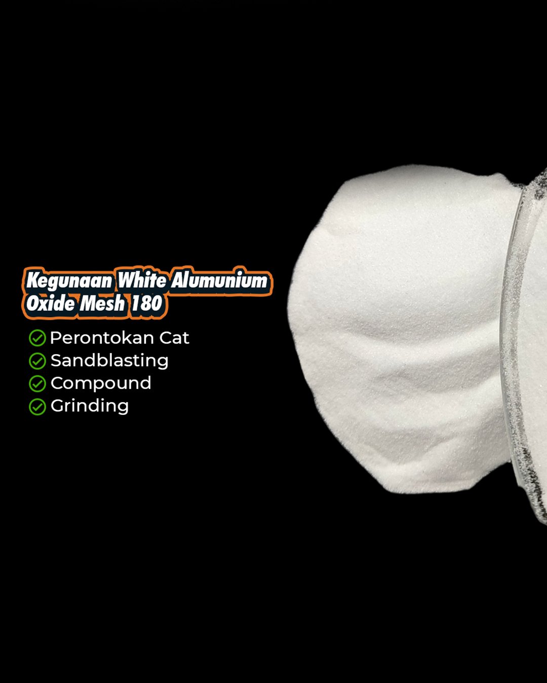 WHITE ALUMUNIUM OXIDE MESH 180 SANDBLASTING PURFEQU - Gambar 3