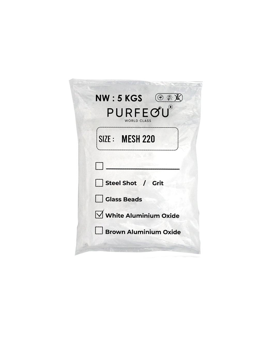 WHITE ALUMINIUM OXIDE MESH 220 SANDBLASTING PURFEQU - Gambar 3