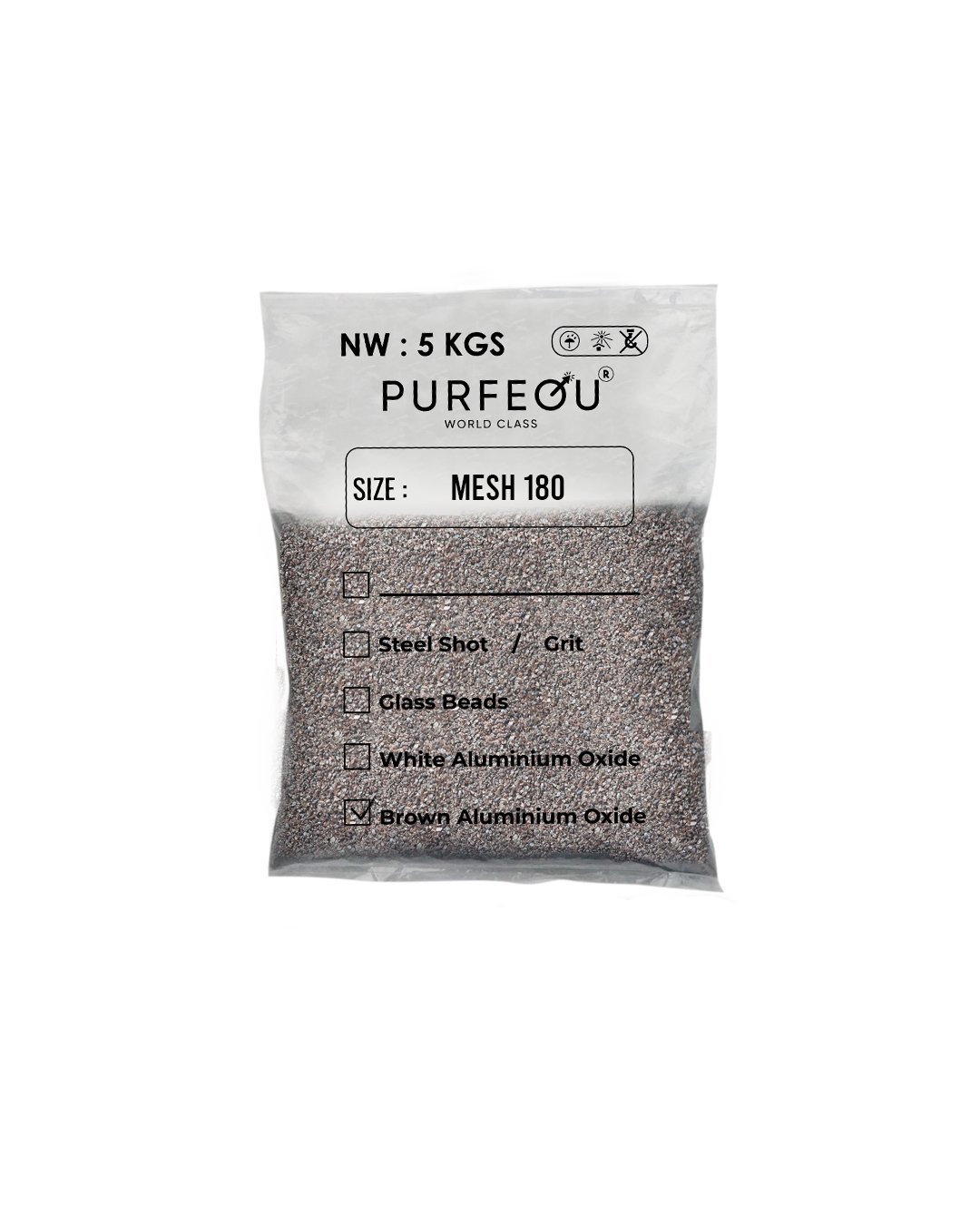BROWN ALUMINIUM OXIDE MESH 180 SANDBLASTING PURFEQU - Gambar 2