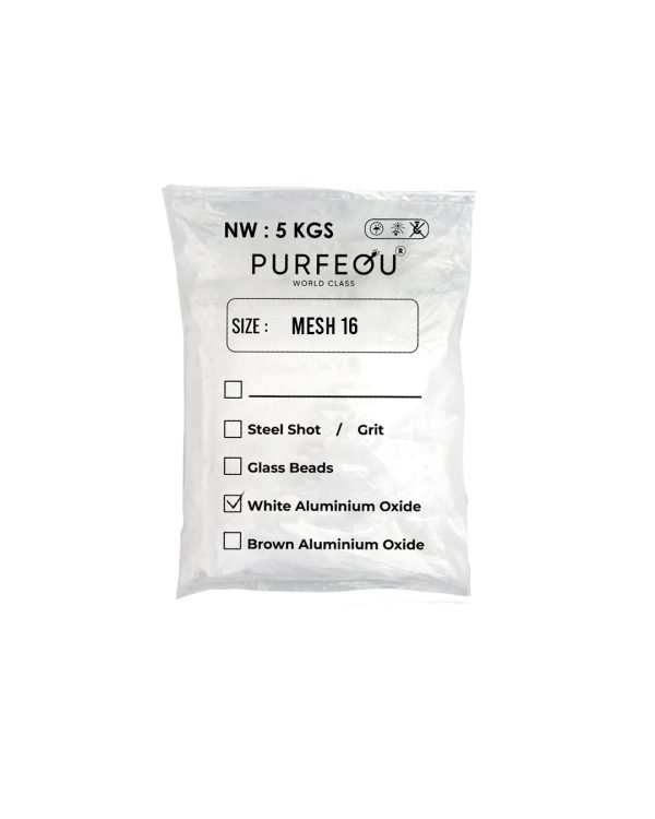 5kg (9) WHITE ALUMUNIUM OXIDE MESH 16 SANDBLASTING PURFEQU