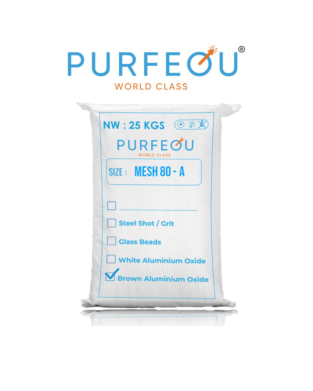 BROWN ALUMINIUM OXIDE MESH 80 SANDBLASTING PURFEQU