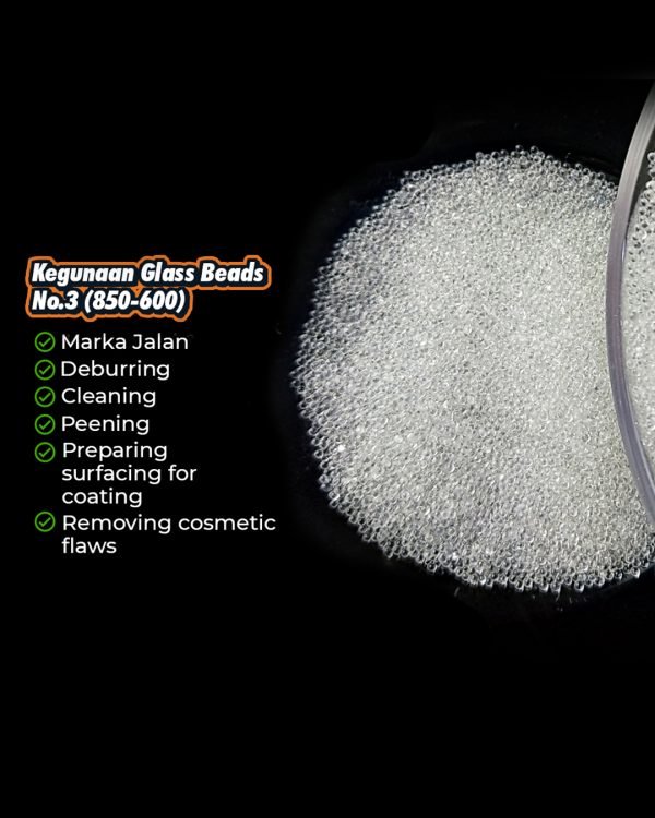 2 (17) GLASS BEADS NO. 6 MICRONSIZE 300 - 212 VAPOURBLASTING