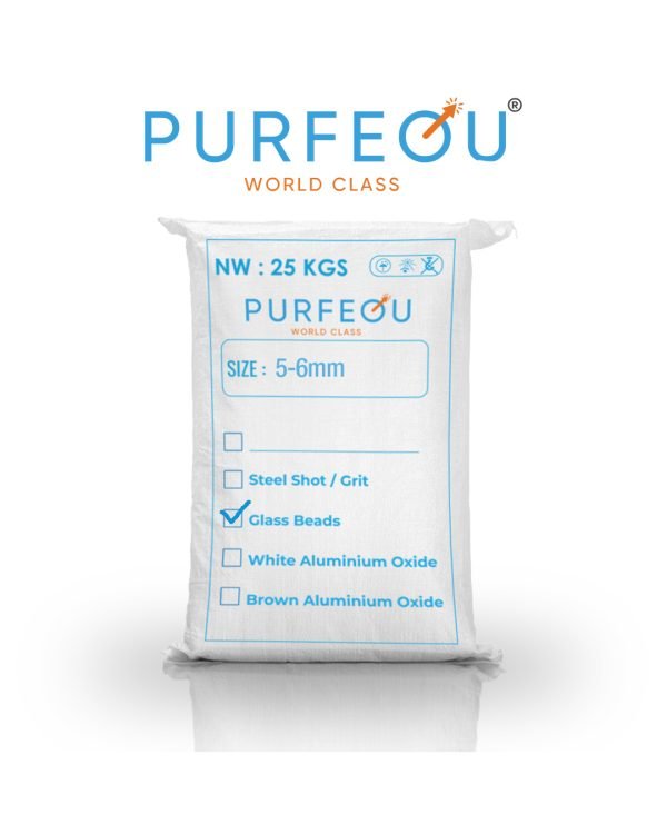 GB5-6 GLASS BEADS MICRONSIZE 5MM - 6MM SANDBLASTING PURFEQU